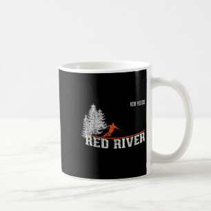 Stil der 80er Jahre Roter Fluss Nm Vintages Skifah Kaffeetasse