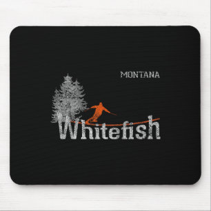 Stil der 80er Jahre Whitefish Montana Vintages Ski Mousepad