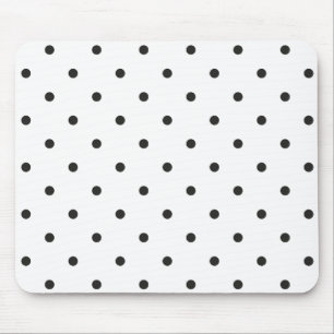 Stil der Fünfziger Jahre Schwarz-Weiß mit Punkten Mousepad