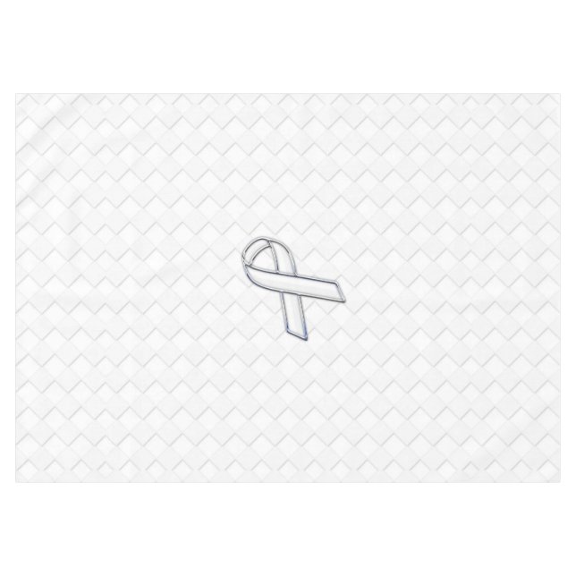 Stil der Schachbretts für das Weißbandbewusstsein Tischdecke (Vorderseite (Horizontal))