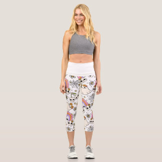 Stil: Hoch gezogene Rippe Capri Leggings