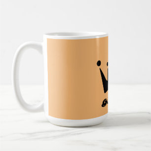 Stil Klassischer Becher Schwarz Krone mit Königinn Kaffeetasse