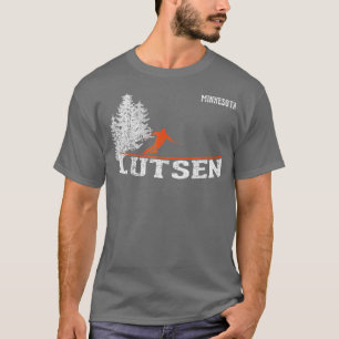Stil Lutsen MN Vintag Skifahren im Stil der 80er J T-Shirt