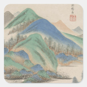 Stil verschiedener alter Meister   Landschaft Quadratischer Aufkleber