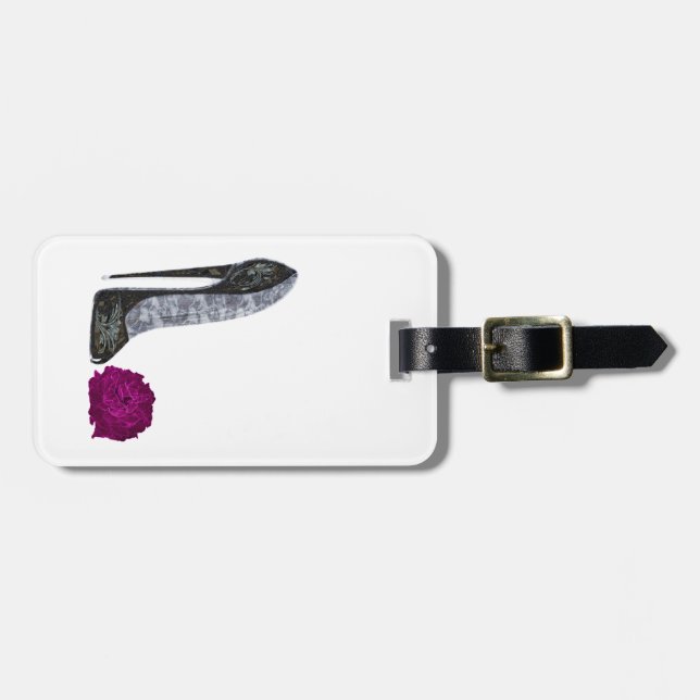 Stilett-Schuh-Kunst-Gepäckanhänger Gepäckanhänger (Vorderseite horizontal)