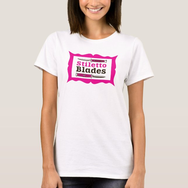 Stiletto Blades im Rahmen T-Shirt (Vorderseite)