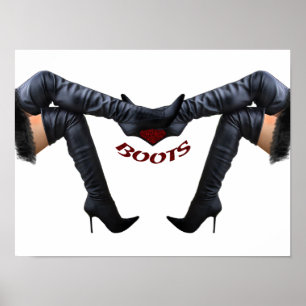Stiletto Boot Art Poster