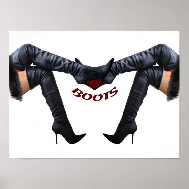 Stiletto Boot Art Poster (Vorne)