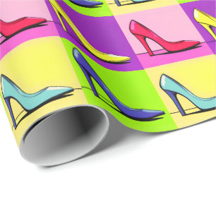Stiletto Pumps, High Heels Pop Art Geschenkpapier