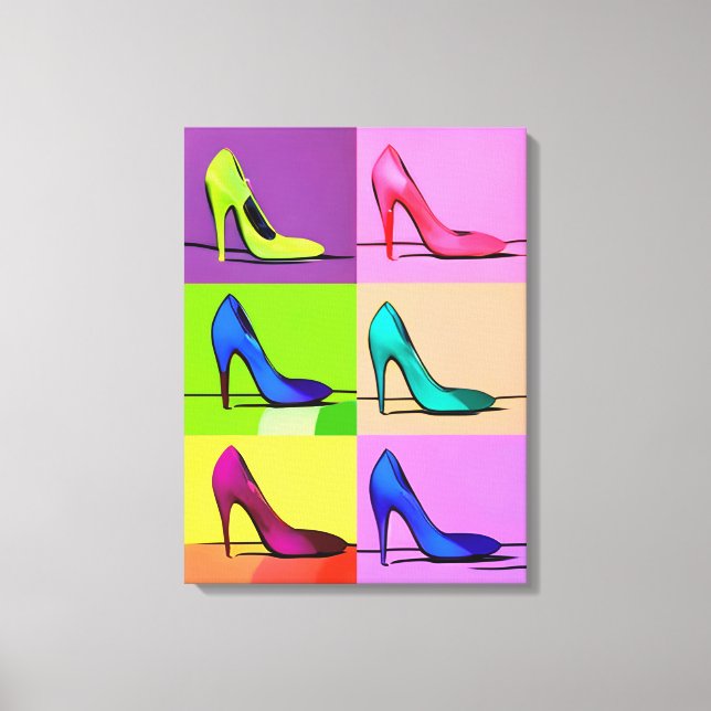Stiletto Pumps, High Heels Poster Art Leinwanddruck (Vorderseite)