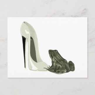 Stiletto Shoe and Frog Art Geschenke Postkarte