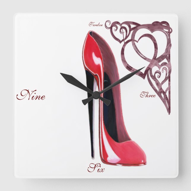 Stiletto Shoe Art Uhren (Vorderseite)