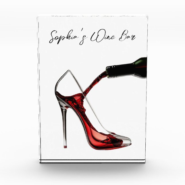 Stiletto und Wine Wine Bar Fotoblock (Vorderseite)