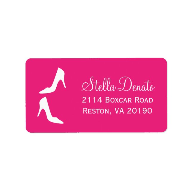 Stilettos Address Labels - Hot Pink Adressaufkleber (Vorne)