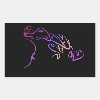 Stilfrosch Rechteckiger Aufkleber