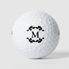 Stilftige, gürtliche Monogramm Golfball