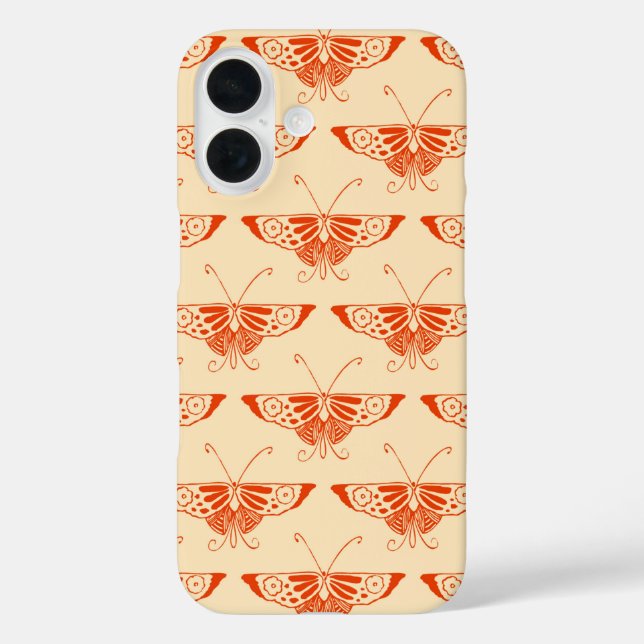 Stilftiger Deko-Schmetterling - Mandarine Case-Mate iPhone Hülle (Rückseite)