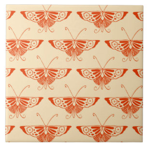 Stilftiger Deko-Schmetterling - Mandarine Fliese