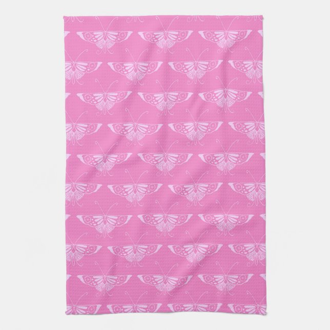 Stilftiger Deko-Schmetterling - orchid pink Handtuch (Vertikal)