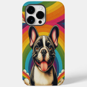 Stilftiger französischer Bulldog Hund farbenfroher Case-Mate iPhone 14 Pro Max Hülle