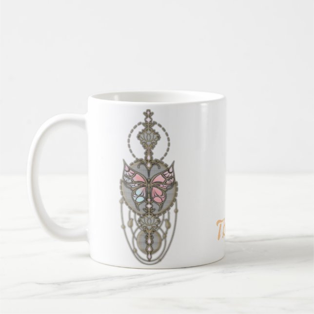 Stilftiger Schmetterling Kaffeetasse (Links)