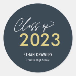 Stilgalerie bearbeitbare Abschluss-Sticker Runder Aufkleber