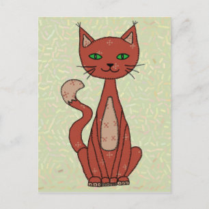 stilikondensierte Katze Postkarte