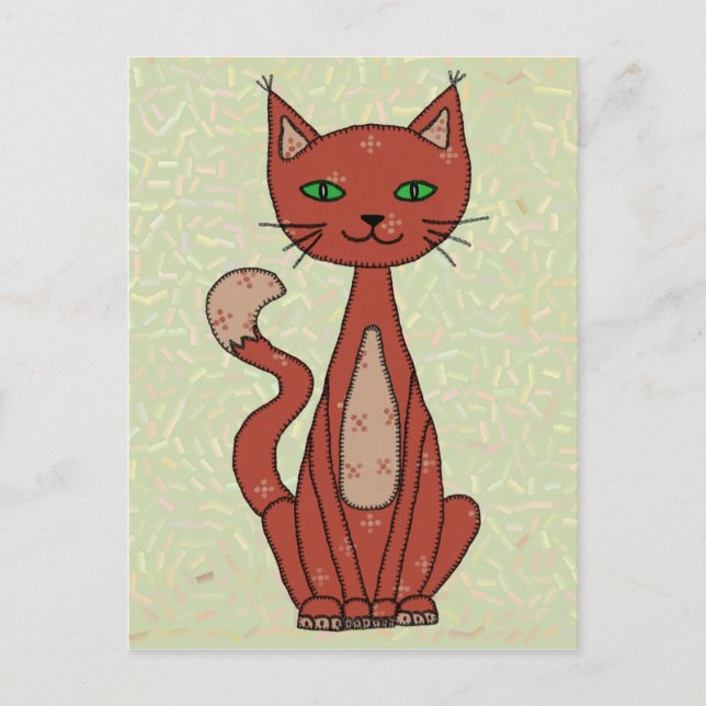 stilikondensierte Katze Postkarte (Vorderseite)