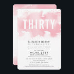 STILISCH 30. Geburtstag INVITE Aquarellrot Rosa Einladung<br><div class="desc">Ein trendiges Einladungs-Design für Ihren BIRTHDAY für jedes Alter - kontaktieren Sie mich, um den Glitzer-Typ für Sie zu ändern! TIPP: 1. Um Grafiken und Schriftart zu ändern/zu verschieben und mehr Text hinzuzufügen, klicken Sie auf den Button "Anpassen". - - - - - - - - - - - -...</div>