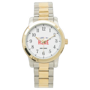 STILISCH MODERN SILVERY GOLDEN VERIFIED MARKIERT ARMBANDUHR