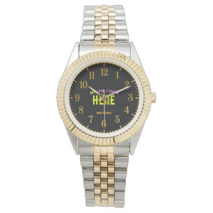 STILISCH MODERN SILVERY GOLDEN VERIFIED MARKIERT ARMBANDUHR