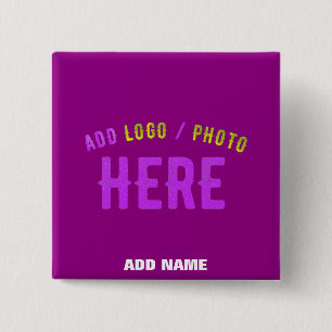 STILISCH MODERNE, ZOLLBARE, LILA ÜBERPRÜFTE MARKEN BUTTON