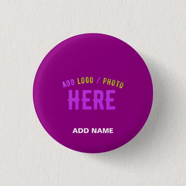 STILISCH MODERNE, ZOLLBARE, LILA ÜBERPRÜFTE MARKEN BUTTON (Vorderseite)
