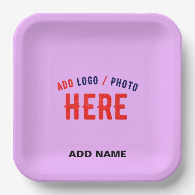 STILISCH MODERNE ZOLLBARE MAUVE ÜBERPRÜFT MARKIERT PAPPTELLER (Vorderseite)