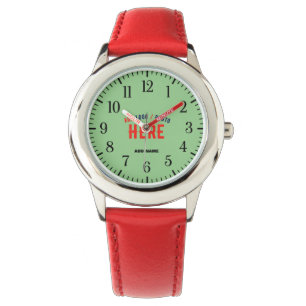 STILISCH MODERNE ZOLLBARE ROTE MINT GRÜN MARKIERT ARMBANDUHR