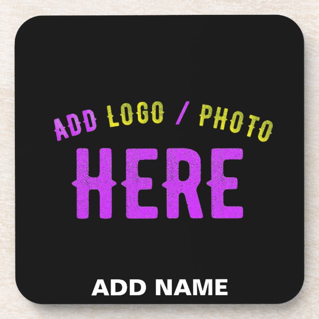 STILISCH MODERNE ZOLLBARE, SCHWARZE KONTROLLE GETRÄNKEUNTERSETZER (Vorderseite)