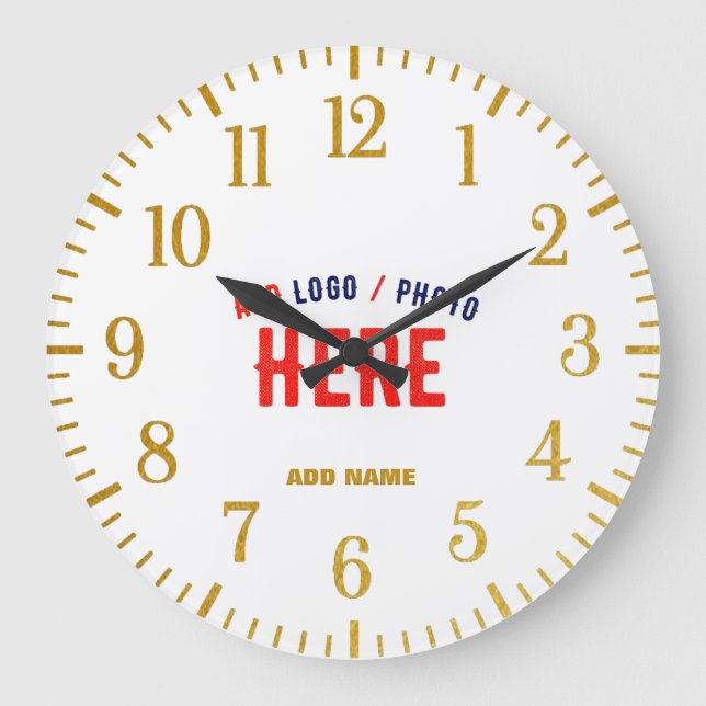 STILISCH MODERNE, ZOLLBARE WEISSE, ÜBERPRÜFTE MARK GROßE WANDUHR (Vorderseite)