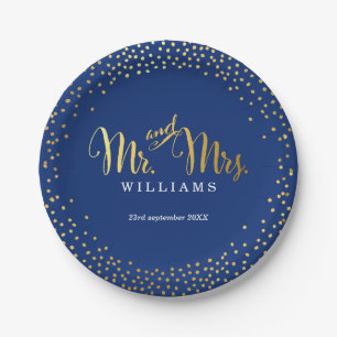 STILISCH WEDDING TABLE mini Konfetti Goldmedaille Pappteller