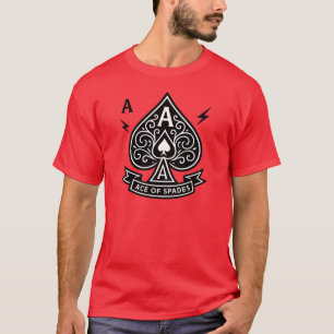 Stilisierte Ace of Spades — Art-Deko Vector Emblem T-Shirt