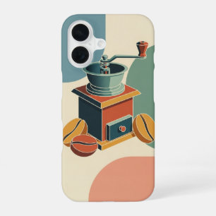 Stilisierte antike Kaffeemühle iPhone 16 Hülle