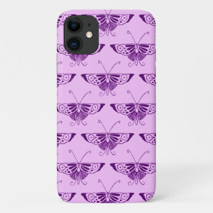 Stilisierte Art-Déco-Schmetterling - lila und orch Case-Mate iPhone Hülle