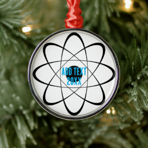 Stilisierte Atom Symbol Weihnachten Ornament Aus Metall
