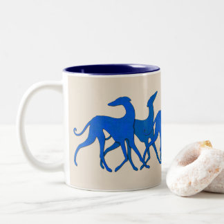 Stilisierte Azawakh-Becher Zweifarbige Tasse
