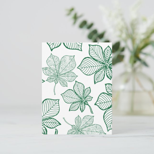 Stilisierte Blätter 5 Postkarte (Stehend Vorderseite)
