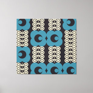 Stilisierte Blume: Moderne Vintage Geometrie. Leinwanddruck