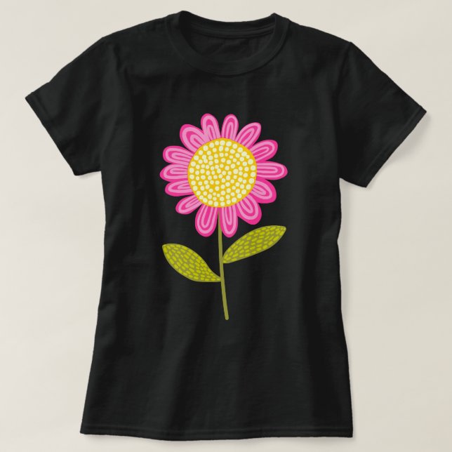 Stilisierte Blume T-Shirt (Design vorne)