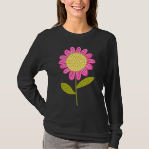 Stilisierte Blume T-Shirt