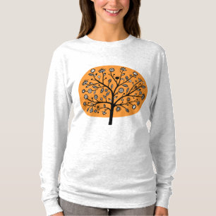 Stilisierte Blume Tree - Light Orange T-Shirt