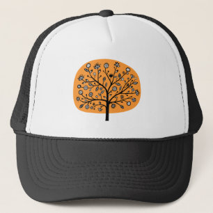 Stilisierte Blume Tree - Light Orange Truckerkappe
