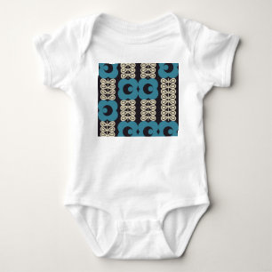 Stilisierte Blumen: Moderne Vintage-Geometrie. Baby Strampler